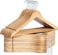 Coat Hangers 24 Pack Wooden Suit Hanger Wooden Hangers Premium Wood - Non Slip Pants Bar,360&deg; Swivel Hook