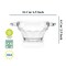 Soup Bowl, Set of 4 330ml - Glass Bowls Elegant Textured Glass Design   Glass Salad Bowls for Dessert, Ice Cream, Fruit, Cereal, Candy, Yogurt, Soup - Dishwasher Safe