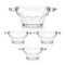 Soup Bowl, Set of 4 330ml - Glass Bowls Elegant Textured Glass Design   Glass Salad Bowls for Dessert, Ice Cream, Fruit, Cereal, Candy, Yogurt, Soup - Dishwasher Safe