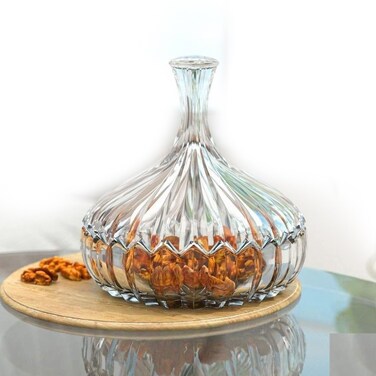 Sugar Bowl with Lid - 13cm - Coffee Bar Accessories, Cereal Bowls, Tea, Kitchen Countertop Canisters &amp; Baking, Container Jar Dispenser Holder - Dishwasher Safe