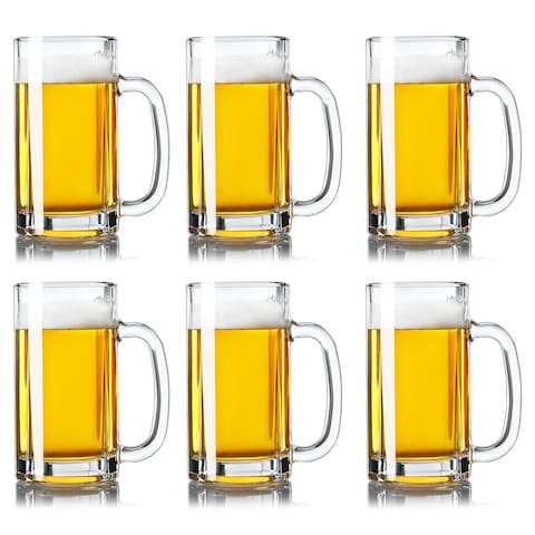 Tumbler Glasses Set of 6, 320ml - Glass Cups, Heavy Base Juice Glass, Small Drinking Glasses Set
