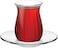 Turkish Tea Glass &amp; Saucer Set - Design - Set of 6, 120 ml   Premium Quality Glassware   Elegant &amp; Highly Durable   Perfect For Coffee, Black Tea, Green Tea, Latte, Cappuccino