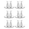 Turkish Tea Glass &amp; Saucer Set - Design - Set of 6, 120 ml   Premium Quality Glassware   Elegant &amp; Highly Durable   Perfect For Coffee, Black Tea, Green Tea, Latte, Cappuccino