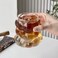 Drinking Glass Grape Cups 350ml - 2 pcs- Clear Ribbed Cocktail Glasses   Creative Wave Shape Glasses Vintage Drinking Glassware