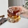 Drinking Glass Grape Cups 350ml - 2 pcs- Clear Ribbed Cocktail Glasses   Creative Wave Shape Glasses Vintage Drinking Glassware