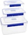 Food Storage Containers, 24,14,7 Liter Stackable Kitchen Organizer Boxes, BPA Free &amp; Microwave Freezer Dishwasher Safe Boxes, Freezer Storage container