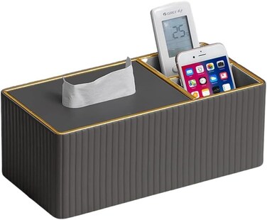 PU Leather Tissue Box Cover Holder Multifunctional, Napkin Holder, Modern Facial Tissue Pumping Paper Decorative Tissue Pen Remote Organizer