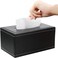 Tissue Box Cover Leather Rectangular Facial Tissue Box Holder, Modern Napkin Storage Caddy with Magnetic Bottom