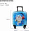 3D Kids Luggage Bag - 18 Inch - Carry On Travel Suitcase with 4 Wheels, Lightweight Toddler Trolley