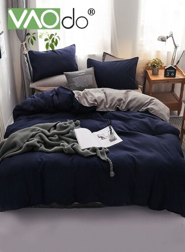 4PCS Bedding Set Skin Friendly and Soft Including Sheets Duvet Cover and 2 Pillows 2.0 Bed 200*230CM
