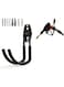 zoele Heavy Duty Metal Wall Mount Storage Hook, 77 lbs Capacity, for High Pressure Water Gun, Hose, Bicycle, Ladder, Tools (Black)