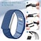 Silicone Wristband Compatible with Whoop 5.0 Band, Comfort Durable Soft Adjustable Silicone Sports Loop Strap for Men &amp; Women, with U Shapped Connector  Blue -One / Peak