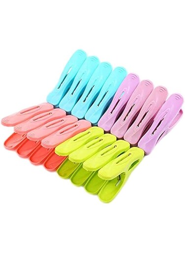 YANEK Plastic Windbreak Clips Fashion Clothes Pegs - 20 Pieces/ Set
