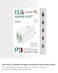 150W UK 6 Ports Multifunctional Super Fast Charging Adapter Mobile Phone Charger Travel Power Adapter White