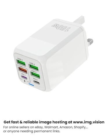 150W UK 6 Ports Multifunctional Super Fast Charging Adapter Mobile Phone Charger Travel Power Adapter White
