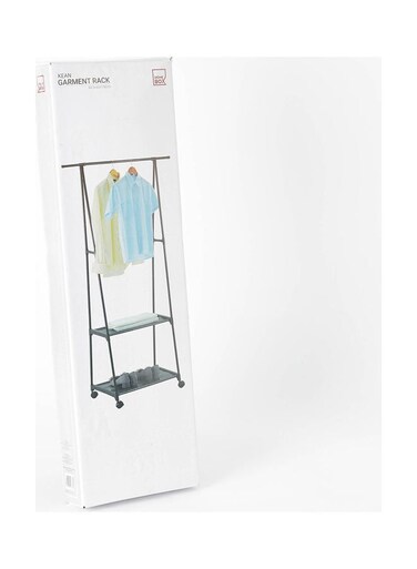 Box Garment Rack Black 156 x 84.5cm