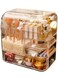 Makeup organizer Multifunctional with Pearls Dustproof cosmetics storage Display Case For Brushes