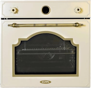 CM CLASSICO IVORY 60CM Built-In Electric Oven, 65L Gross Capacity, 8 Cooking Functions with Fan, Digital Timer, Temperature Range 50-250&deg;C, Cooling System, Dual Glazed Door, 2145W - Ivory Finish