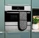 CM ROYAL MATTE 45cm Built-In Combi Microwave &ndash; 44L Microwave Oven with Touch &amp; Knob Control, Brushed Black &amp; Grey Glass