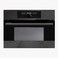 CM ROYAL MATTE 45cm Built-In Combi Microwave &ndash; 44L Microwave Oven with Touch &amp; Knob Control, Brushed Black &amp; Grey Glass