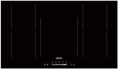CM CHARM FLEXI 90-90 CM INDUCTION HOB, 5 INDUCTION CIRCULAR ZONES, STAINLESS STEEL FRONT TRIM, CHEF COOK FUNCTION