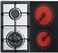 CM LIBRA 90 4G 90cm Gas &amp; Electric Hob &ndash; Hybrid Cooktop with 4 Gas Burners &amp; 2 Vitroceramic Zones