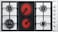 CM LIBRA 90 4G 90cm Gas &amp; Electric Hob &ndash; Hybrid Cooktop with 4 Gas Burners &amp; 2 Vitroceramic Zones