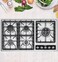 CM BOX 90cm Stainless Steel Gas Hob &ndash; 5 Burner Cooktop with Cast Iron Pan Supports &amp; Safety Device