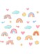 Dazzling Rainbow Cloud Window Stickers, Double-Side Glass Decals,Window Glass Wall Decor,Shiny Rainbow Prism Window Clings for Mirror Glass Display Shop Office School Supplies Reusable