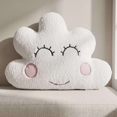 Home Puffy Cloud Shaped Cushion - White