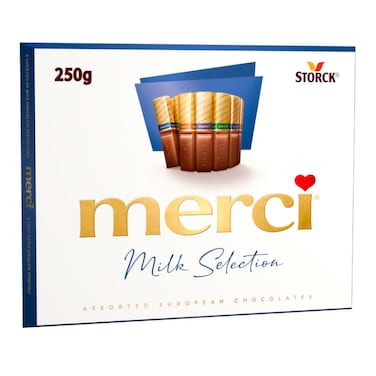 Merci Milk Selection Assorted European Milk Chocolates, 250g