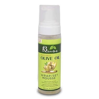 Karibou Beauty Anti-Frizz Olive Oil Wrap/Set Mousse 200ml - Hair Styling Mousse (Voluminous, Defined, And Healthy-Looking Hair)