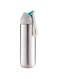 XD Design Stainless Steel Neva Water Bottle- 500ml (Grey/Turquoise)