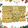 101 Piece Christmas Balls Ornaments Set with Xmas Tree Topper, Christmas Tree Hanging Balls Shatterproof Hanging Ball Ornaments Holiday Party Christmas Decoration Balls for Christmas (Gold)