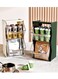 2 Pack Coffee Pod Holder, Plastic Coffee Bar Accessories and Organizer for K Cups, Tea Bags, Clear Coffee Station Storage for Home Office Counter(white+Green)