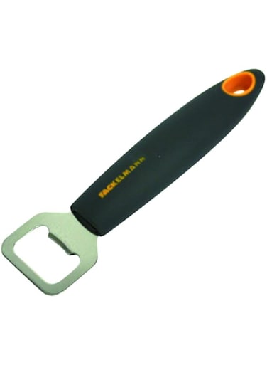 Fackelmann Stainless Steel Bottle Opener Soft Grip Grey/Orange/Silver, 16 x 7.9 2.3 cm 25245