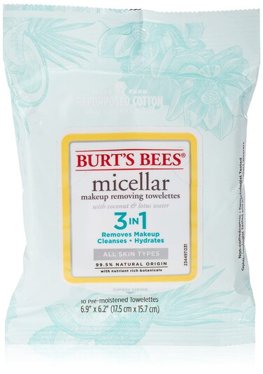 Burt's BeesBurts Bees Micellar Makeup Removing Towelettes - Coconut &amp; Lotus Water, 10 Count (Pack of 1)