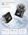 3-in-1 Wireless Lavalier Microphone for iPhone, Android, Cameras - Mini Microphone with Digital Display &amp; Noise Reduction(Black)