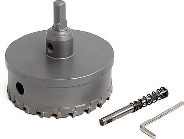 AL ARQAM 85mm TCT Hole Saw Cutter with Pilot Drill Bit, Carbide Tipped for Hard Metal, Stainless Steel, and Wood