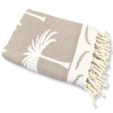 Palm   Beach Towel 100% recycled cotton Beige