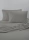 East 2-Piece Pillowcase set   Soft 400 TC Sateen Cotton Material   Dark Grey Color   2 Pillowcases 50 cm x 100 cmBundle