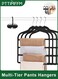 4-Pack Multi-Tier Velvet Pants Hangers with 360&Acirc;&deg; Rotating Tie Rack, Non-Slip Space-Saving Closet Organizer for Jeans, Trousers, Scarves, Belts