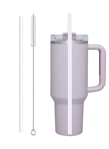 Reusable 1&acirc;&euro;&lsquo;Straw &amp; 1&acirc;&euro;&lsquo;Brush Set for Stanley Cup Accessories 30&acirc;&euro;&macr;oz/40&acirc;&euro;&macr;oz &acirc;&euro;&ldquo; Replacement Straw &amp; Cleaning Brush, BPA&acirc;&euro;&lsquo;Free, Eco&acirc;&euro;&lsquo;Friendly, Fits Stanley Quencher Tumblers &acirc;&euro;&ldquo; Clear Transparent