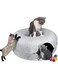Cat Tunnel Bed for Indoor Cats,Cat Bed Cat Donut Cave,Scratch Resistant Hideout Toys for Cats up to 11 Lbs-Medium Size (small)