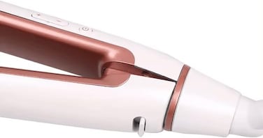 PrecisionWare Enzo EN-3888S Professional Hair Straightener With Keratin Serum, Titanium Plates, Adjustable Temperature, Fast Heat-Up, Ergonomic Design For Smooth, Sleek, Frizz-Free Hair, Intl Version