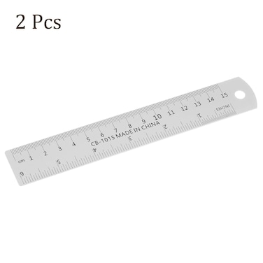 CRAFT MAGIC Heavy-Duty Stainless Steel Ruler (15cm6inch 2-Pack) Durable Metal Measuring Ruler for School, Office &amp; Craft Projects &ndash; Precision Straight Edge Tool