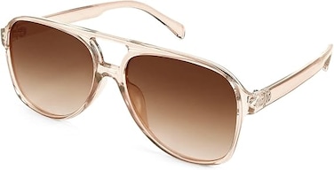 FEISEDY Retro Vintage 70s Pilot Sunglasses Women Men Classic Large Squared Frame B2751