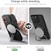 Suritch Magnetic Case Compatible with iPhone 13/14, ShockProof Protective Cover with Slide Camera Cover and Adjustable Kickstand(Black)