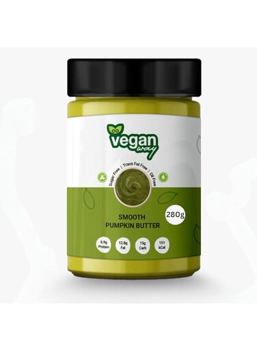 Veganway Vegan Way Pumpkin Butter 280g   All-Natural   Gluten-Free   Fruit Spread   Pumpkin Spread with Pumpkins Seeds   Gourmet Fruit Butter   No Corn Syrup Preservatives or Trans-Fats   1 x 280g