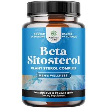 Natures Craft Plant Sterols Complex With Beta Sitosterol - 500Mg Beta-Sitosterol Sterols And Stanols Supplement - Heart And Prostate Health Supplement For Men - 30 Tablets